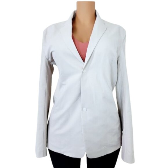 Lululemon Women's Ivory Slim Fit Wrinkle Free Stretch New Venture Blazer Size M - Picture 1 of 8